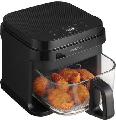 Concept FR5500 - Air fryer - Zwart - 5,5 l - 1200W - Digitale Display