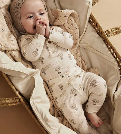 Lil' Atelier Leggings - Rib - NmnGavo - Turteltaube/Air BALLON