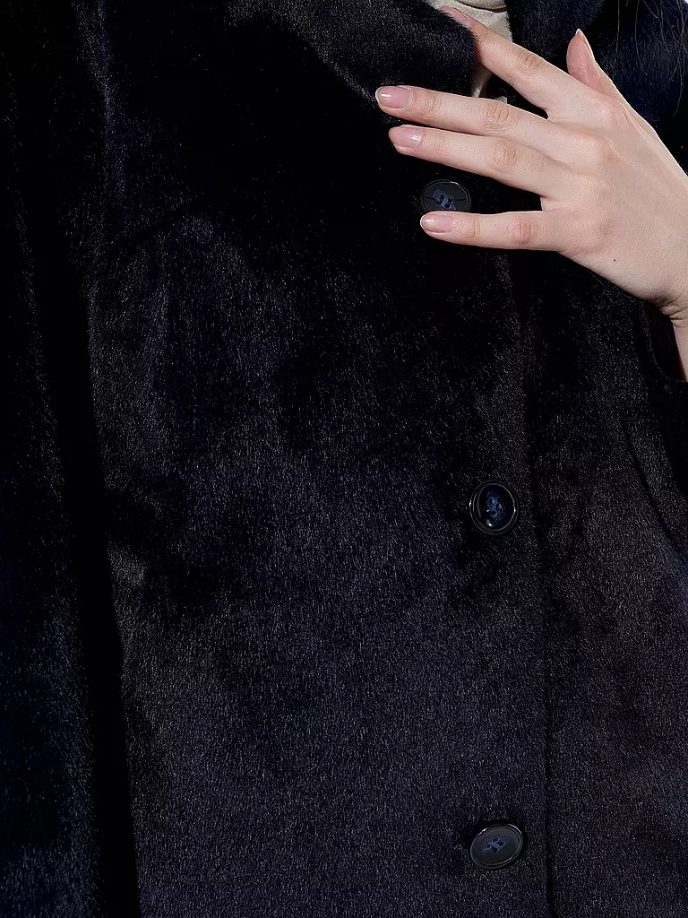 RICH & ROYAL Jacke in Felloptik blau