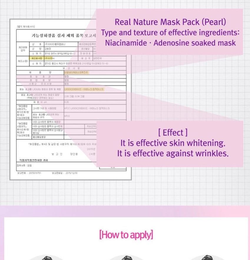 RiRe - Real Nature Mask Pack (Parel) 1 stuk