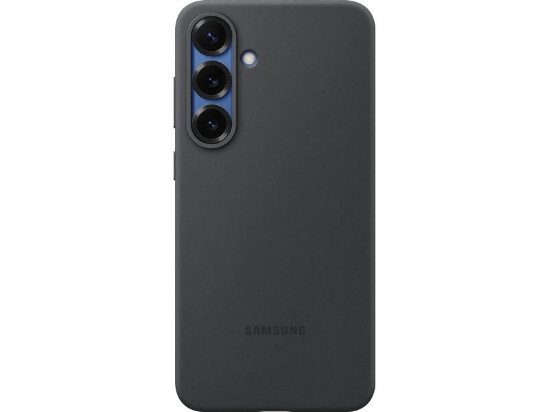 Samsung Back Cover Silicone Galaxy S25  Schwarz Moderne Handyhülle aus ultradünnem und griffigem Silikon für das  Samsung Galaxy S25