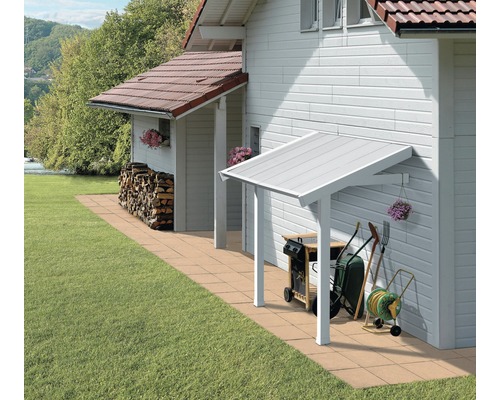 Schuin dak Grosfillex voor kunststof tuinhuis, 119 x 222 x 188 cm, grijswit