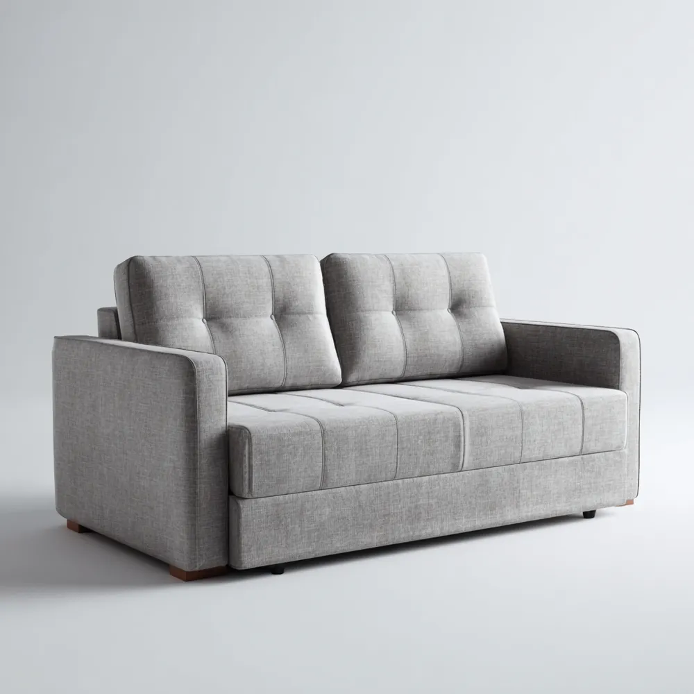 2-Sitzer-Sofa Stoffpolster 180x90x85 cm – Hellgrau – Modernes Design