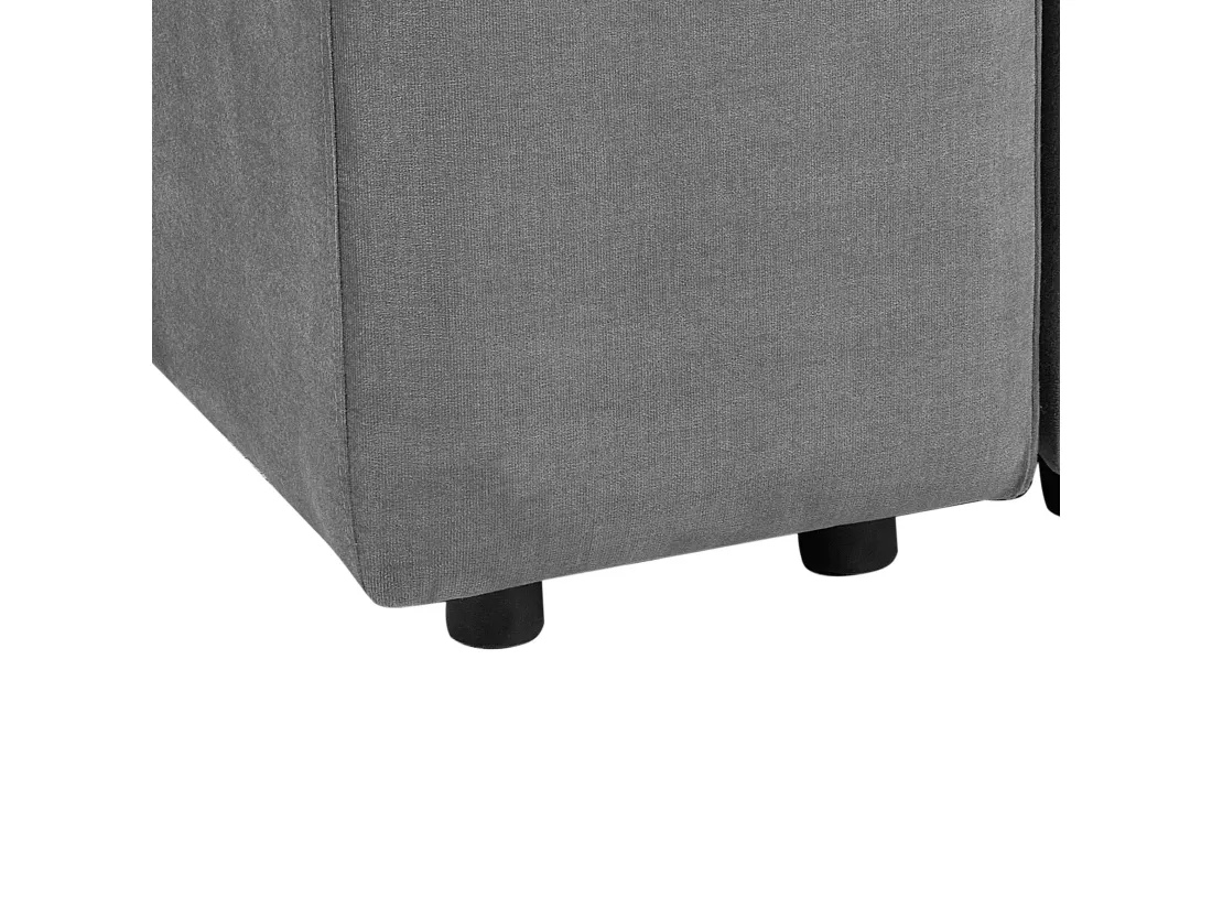 Canapé 2 places modulable en velours gris FALSTERBO