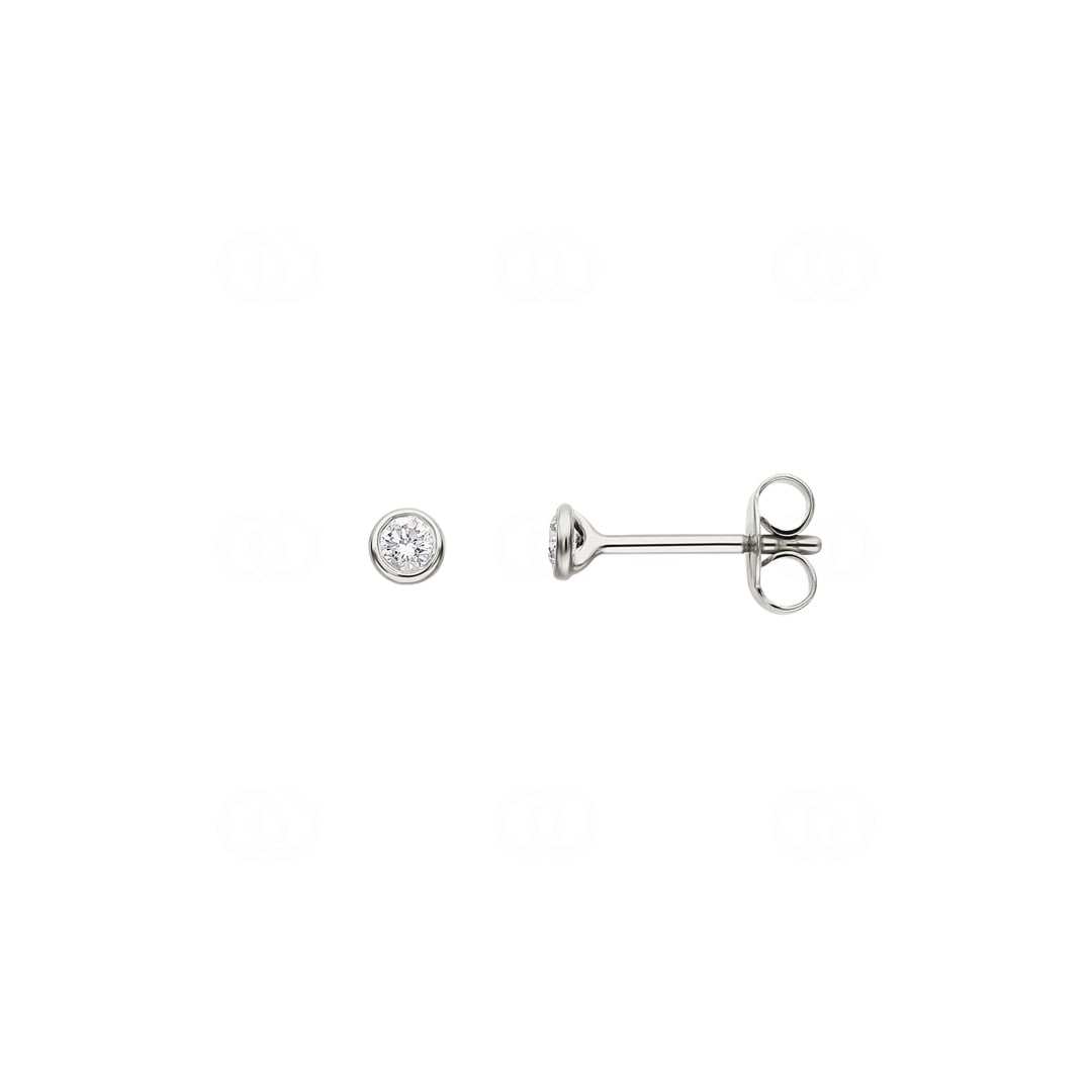 Ohrstecker 750/18 K Weissgold mit Diamanten 0.15ct W/Si