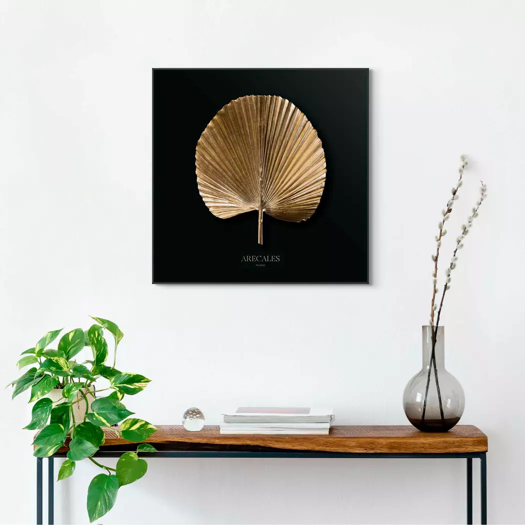 Wandbild 50 x 50 cm Areca Gold