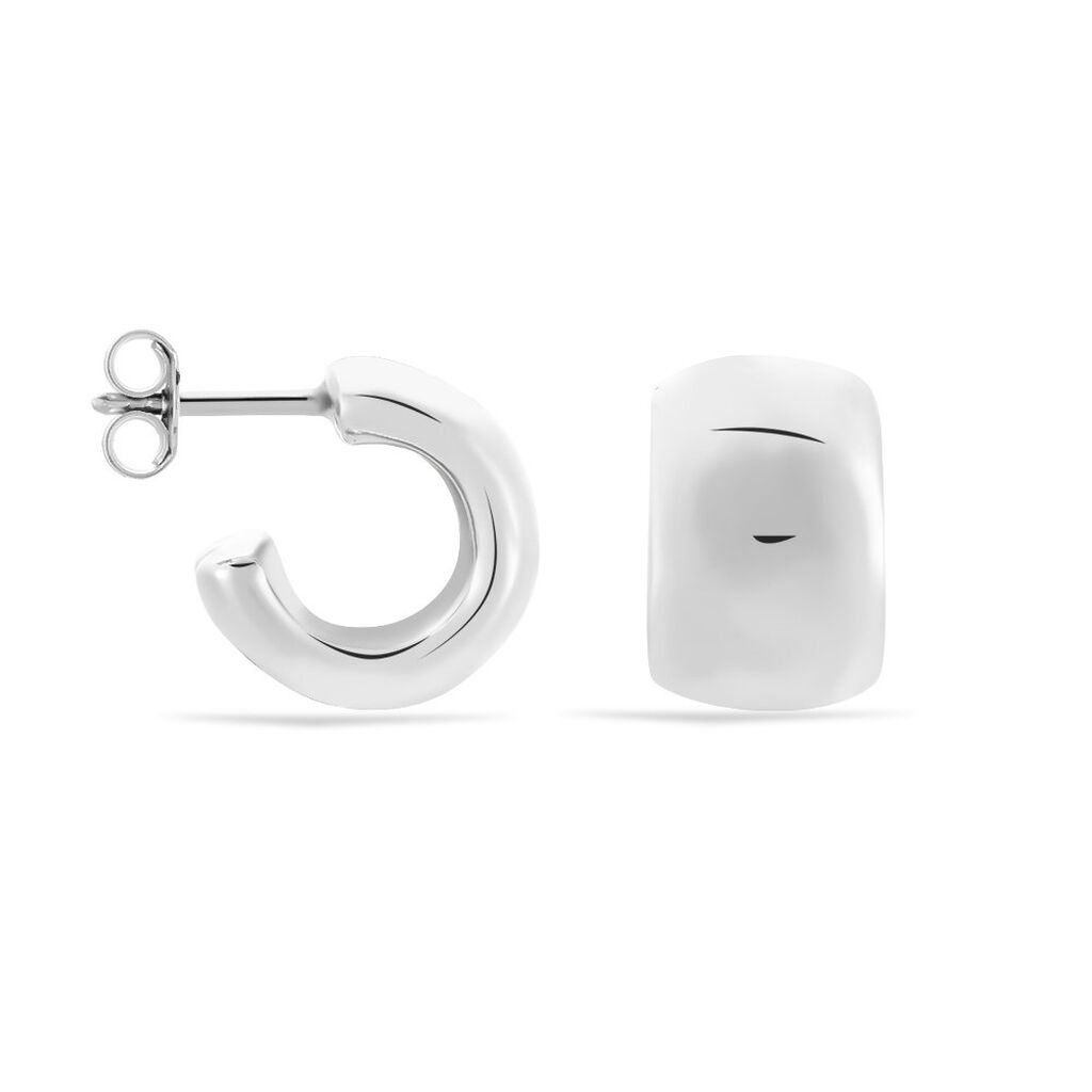 Demi Creoles Argent Blanc Cyrilla