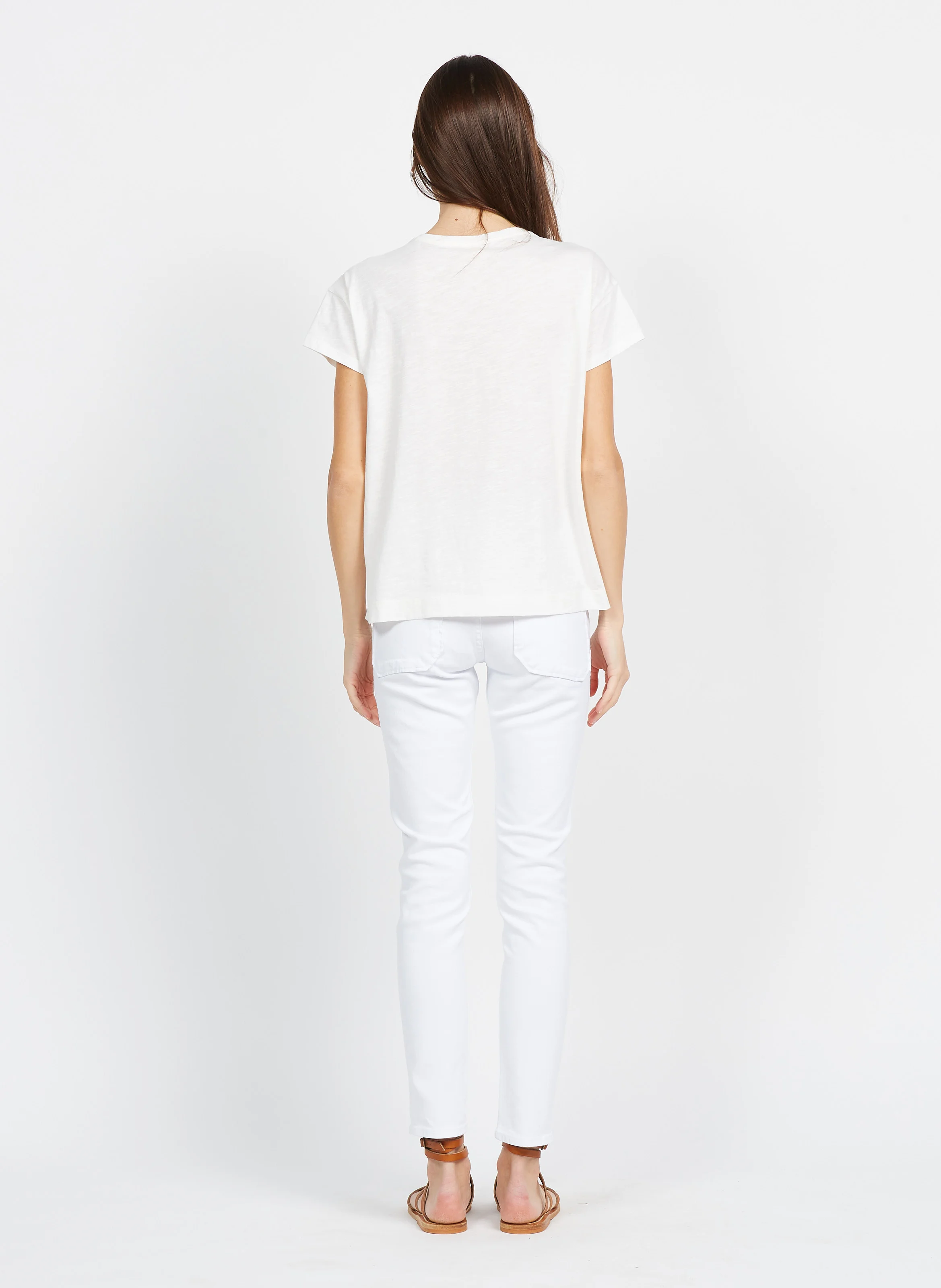 PIERCE - Jean slim en coton mélangé | Blanc