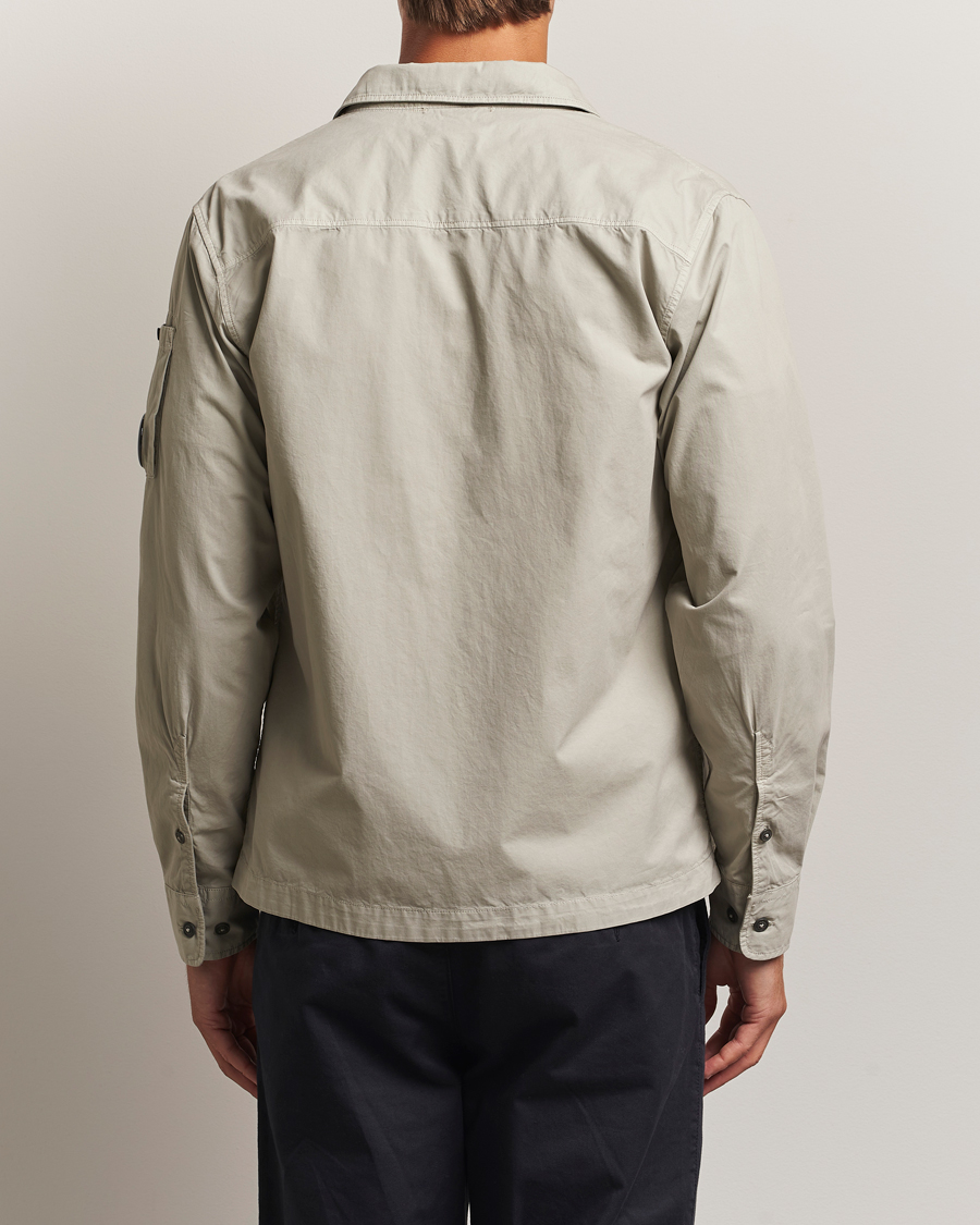C.P. Company Organic Cotton Gabardine Zip Overshirt Grey
