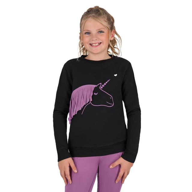 Trui QHP Lize Kids Zwart-paars