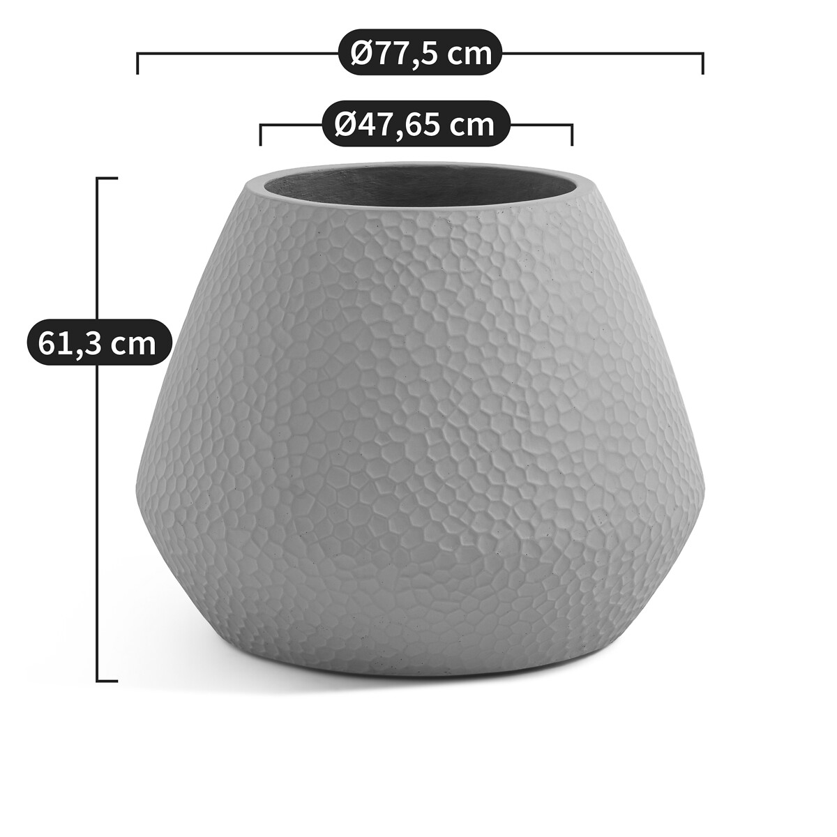 AM.PM<br>Vaso de flores externo em fibrocimento, Salma