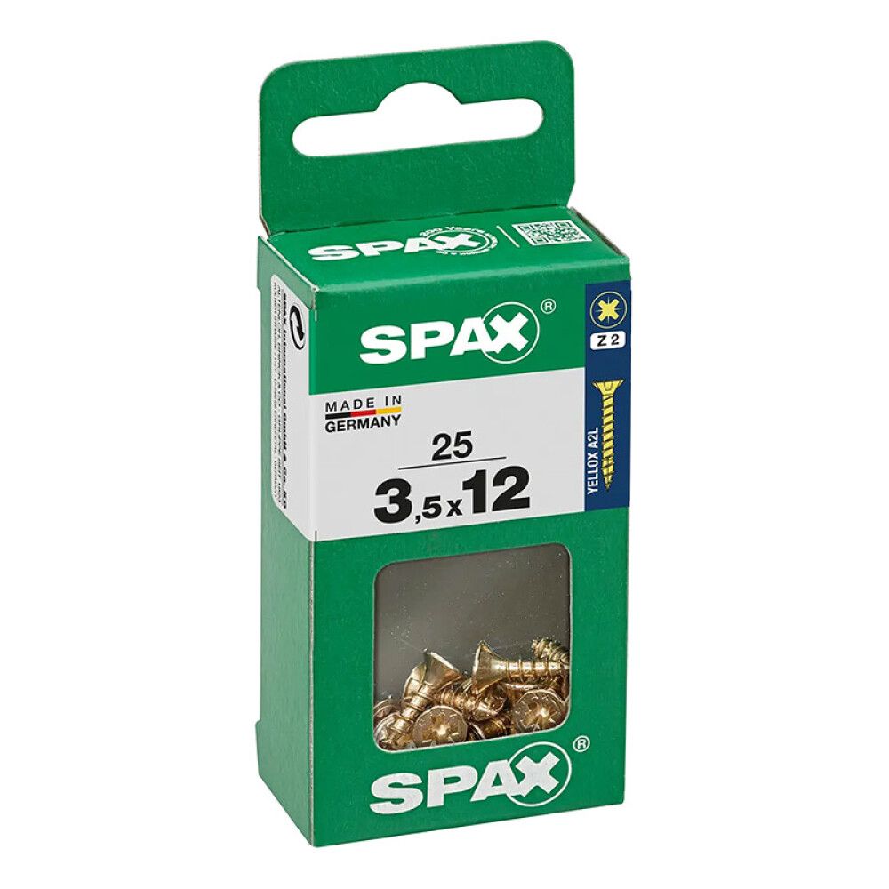 SPAX SENKHODE GUL 3,5X12, S 25 STK