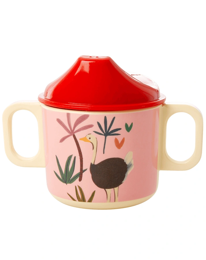 Melamin-Geschirrset JUNGLE ANIMALS 4-teilig in rosa