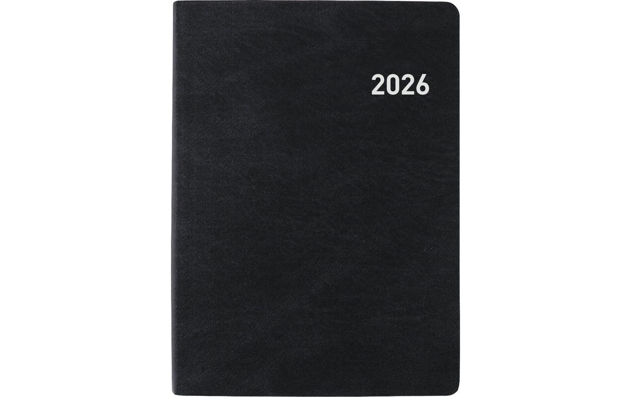 Taschenagenda Technikus Schwarz, 10.1 x 14.2 cmNotizheft 2026