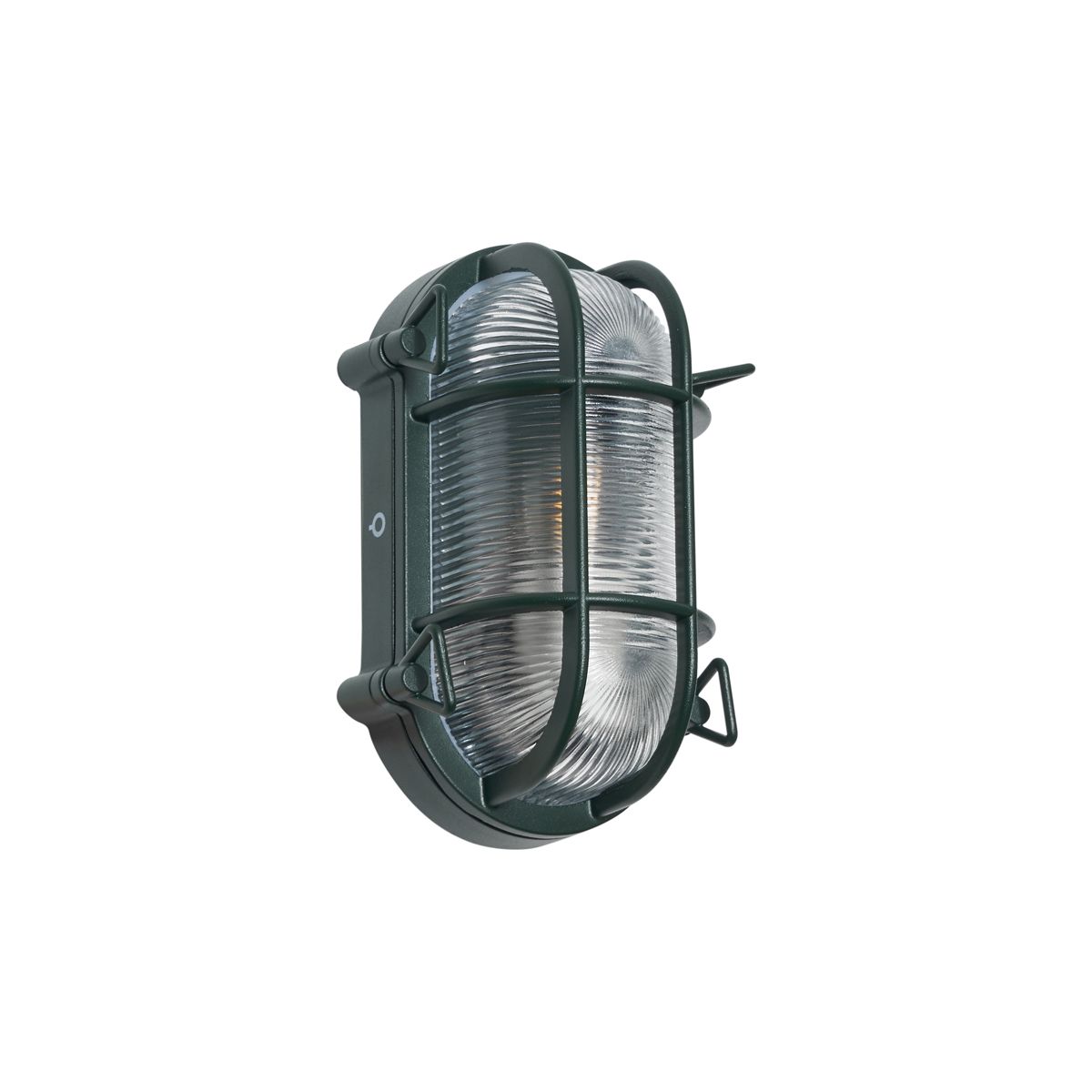Buiten wand- en plafondlamp donker groen ovaal IP44 - Noutica