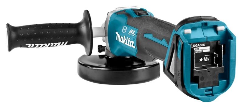 Makita DGA506ZJ 18V Li-ion accu haakse slijper body in Mbox - 125mm - koolborstelloos