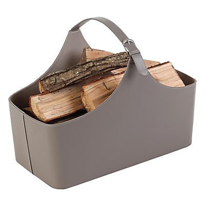 Sac à bûches en simili cuir Dixneuf Alpha taupe
