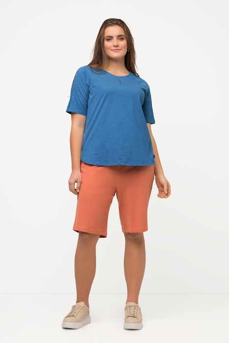 T-Shirt, Cut-Out, Rundhals, Halbarm, Biobaumwolle