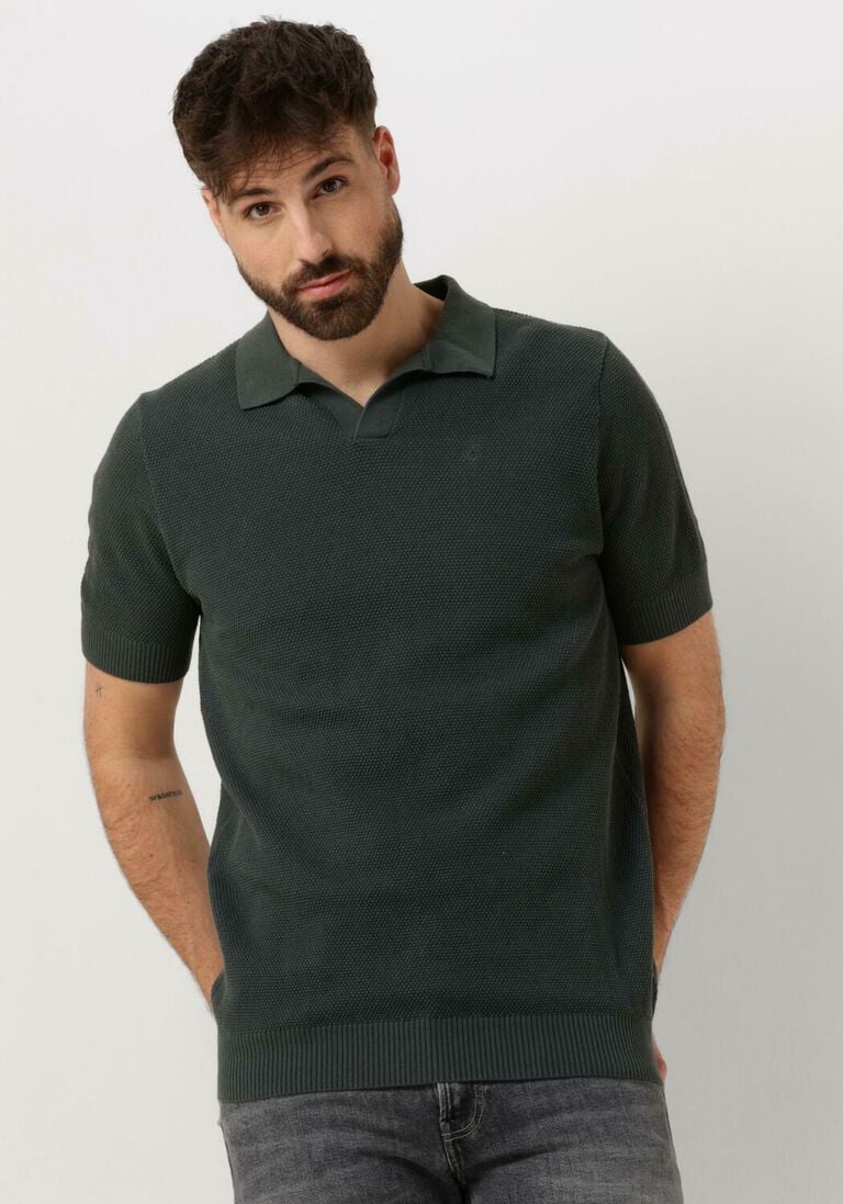 BUTCHER OF BLUE donkergroene butcher of blue polo lt structure polo