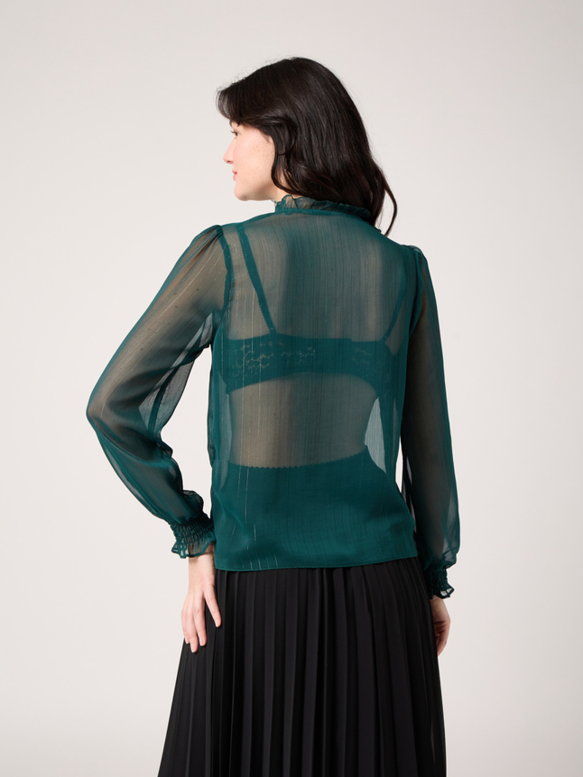 Chemise détails métalisés