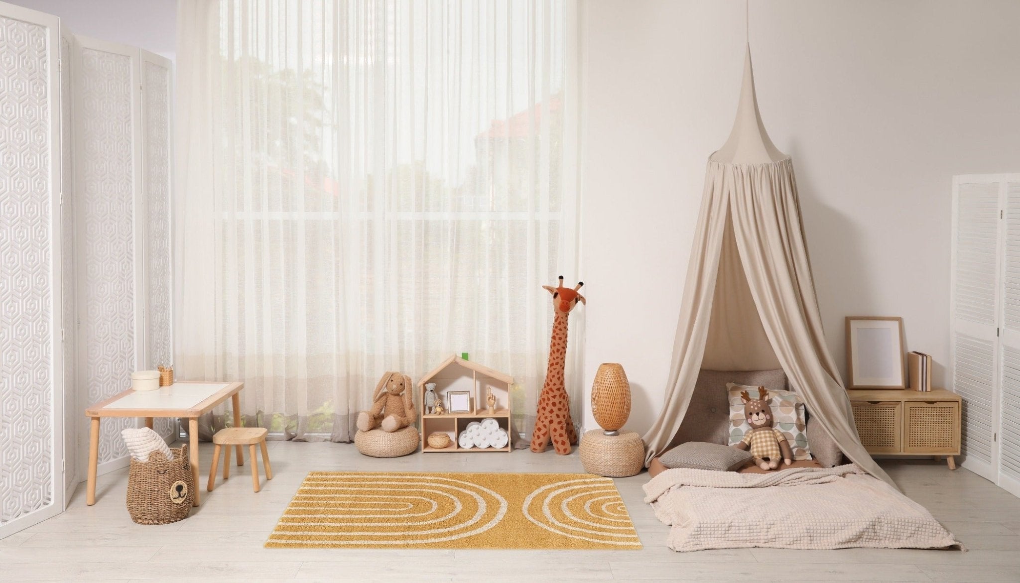 AFK Living vloerkleed Harmoni - voor kinderen - geel