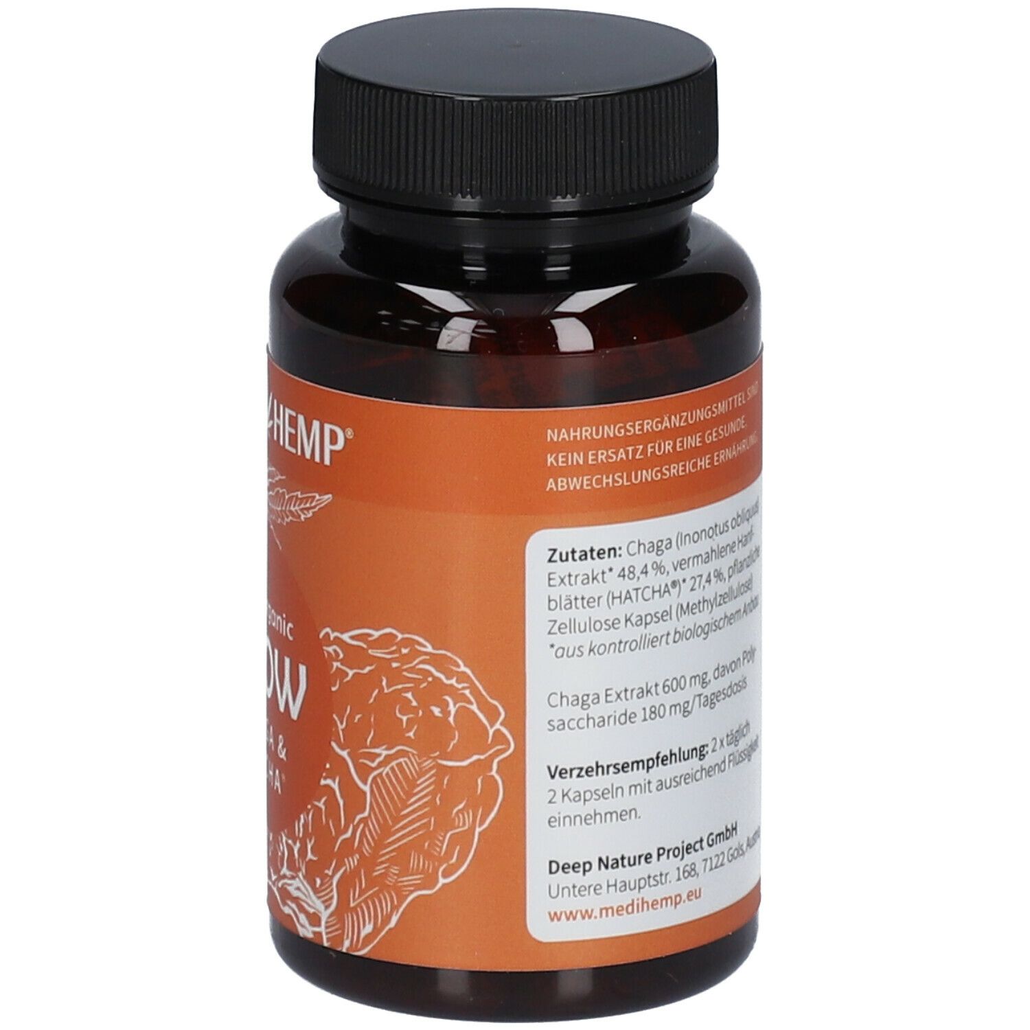 MEDIHEMP Bio Glow Chaga Hatcha® Kapseln