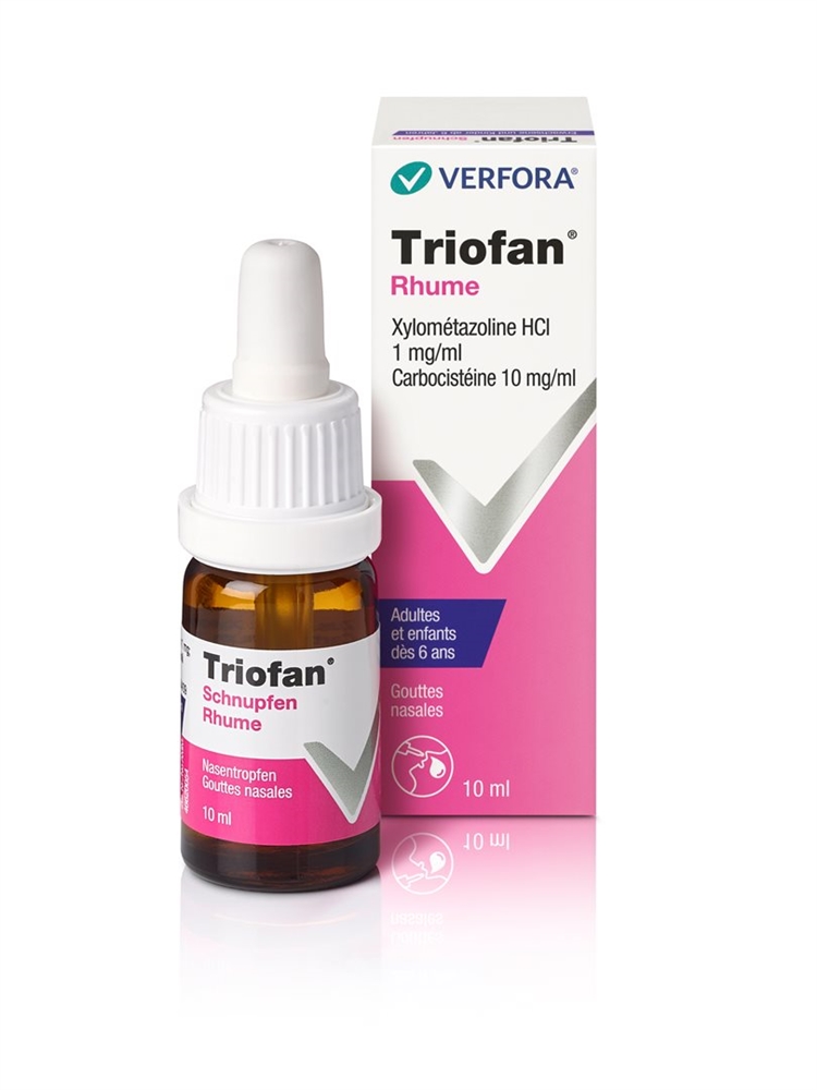 TRIOFAN Schnupfen<br>10 ml, Pipettenflasche, Nasentropfen, Lösung, Erwachsene und Kinder ab 6 Jahren