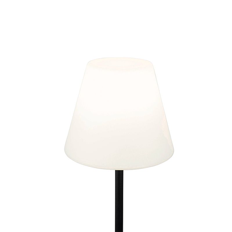 Buiten vloerlamp zwart met witte kap 35 cm IP65 - Virginia