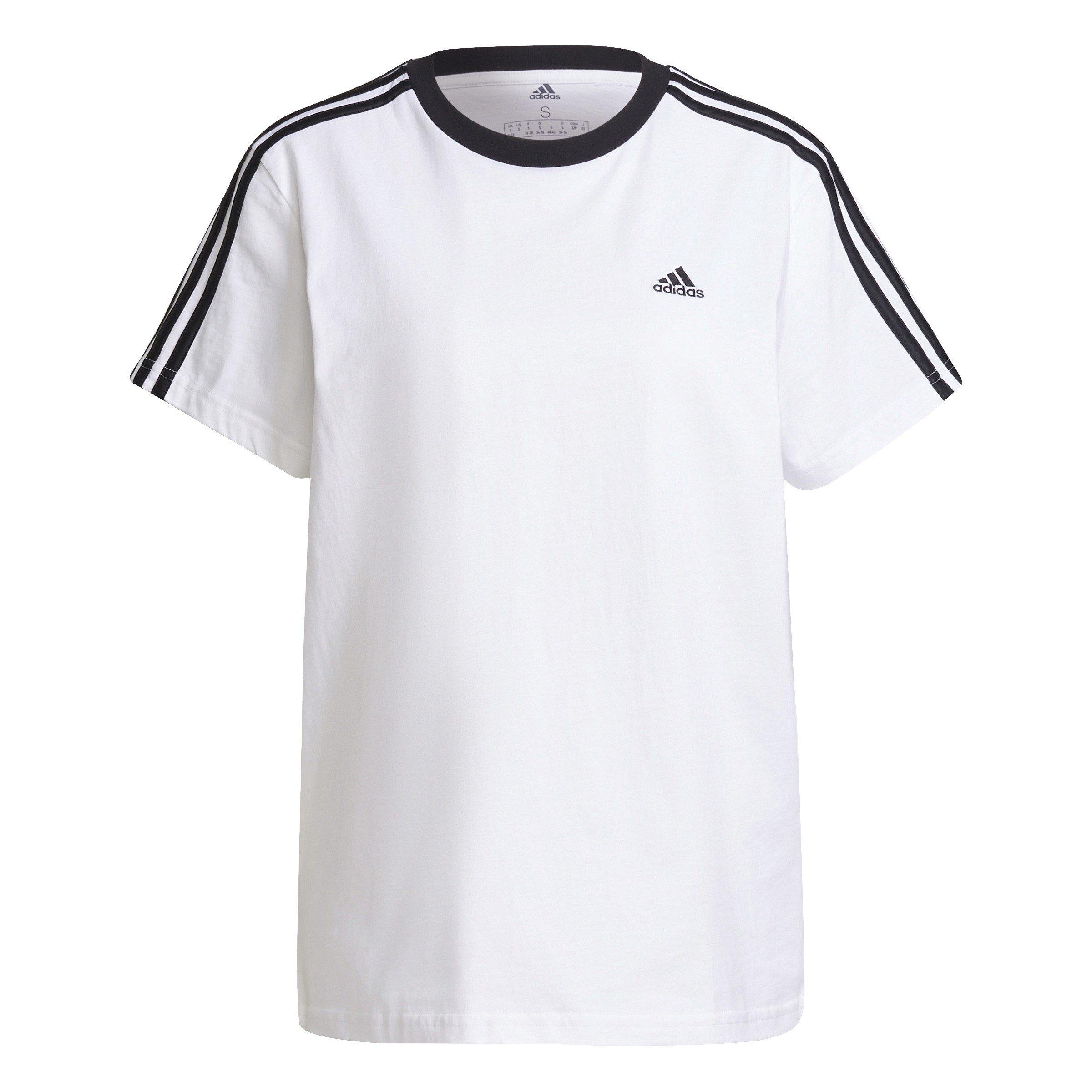 adidas Essentials 3 Stripe T-Shirt Womens