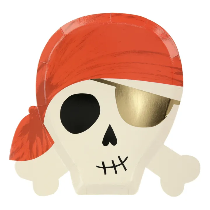 Meri Meri Assiettes en carton Pirates - Set de 8
