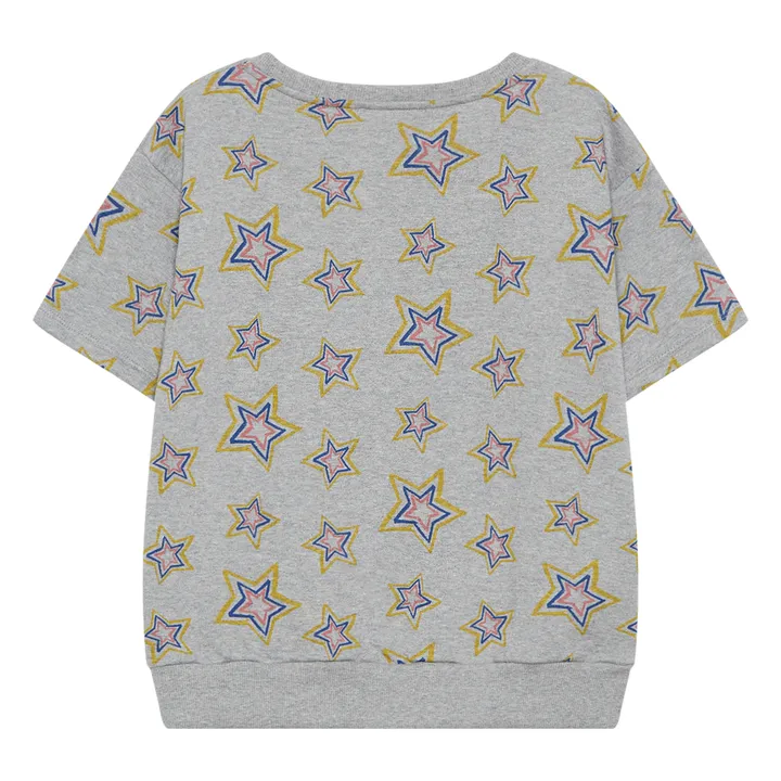 Weekend House Sweat Etoiles Coton Bio | Gris chiné