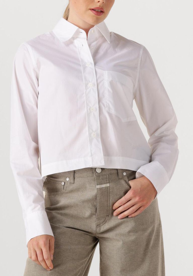 witte closed blouses cropped classic shirt