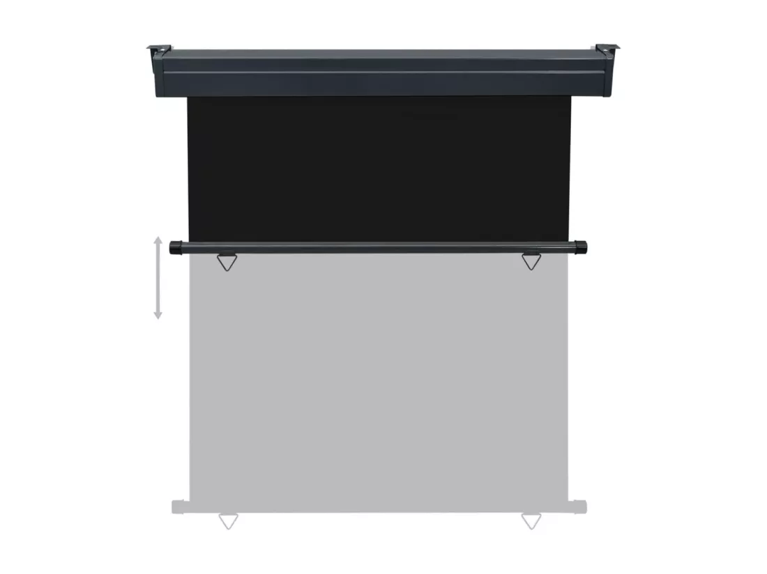 Auvent latéral de balcon 160x250 cm Noir