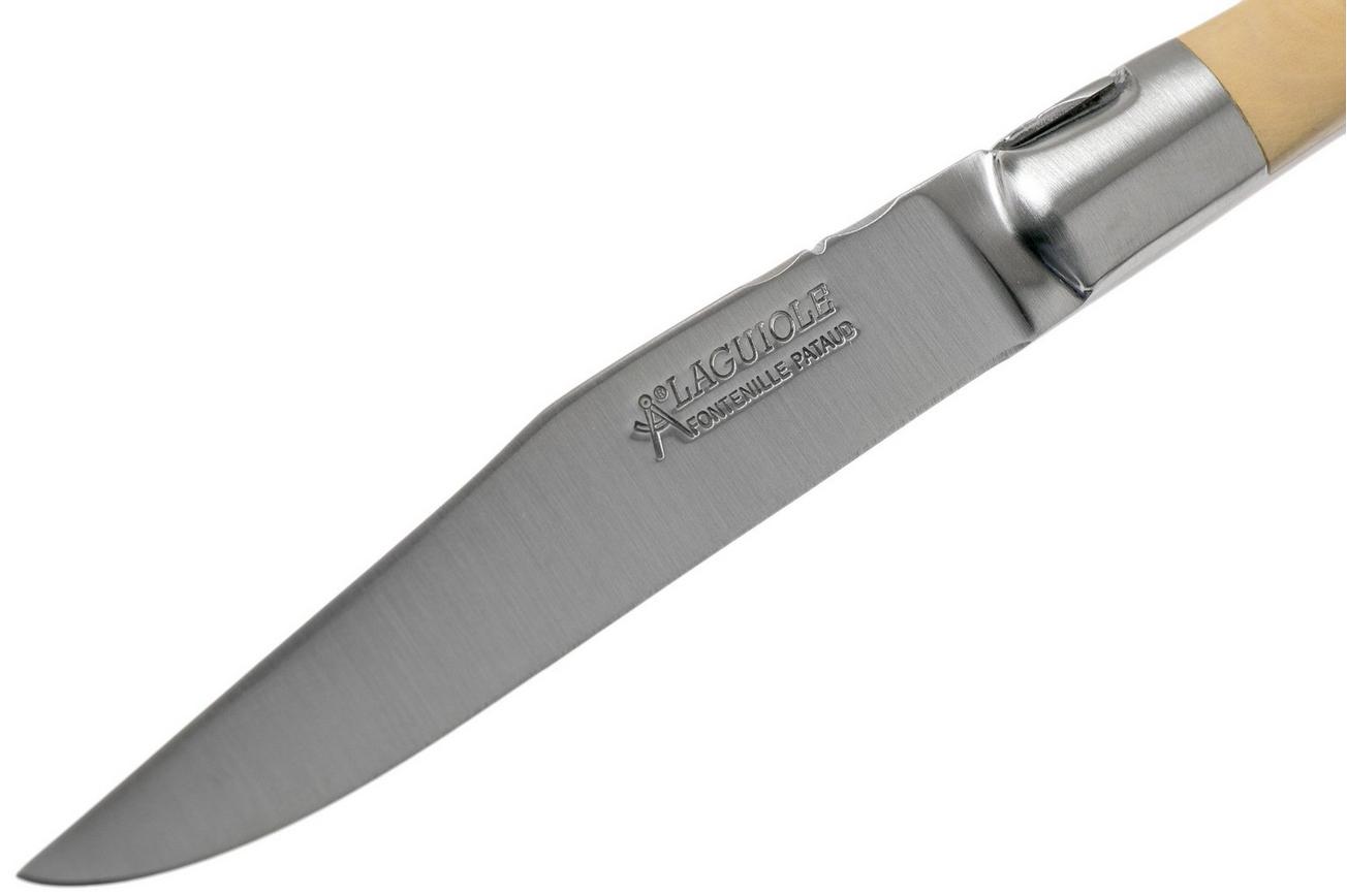 Fontenille Pataud Laguiole 2dlg steakmessenset buxushout, LTC2LB