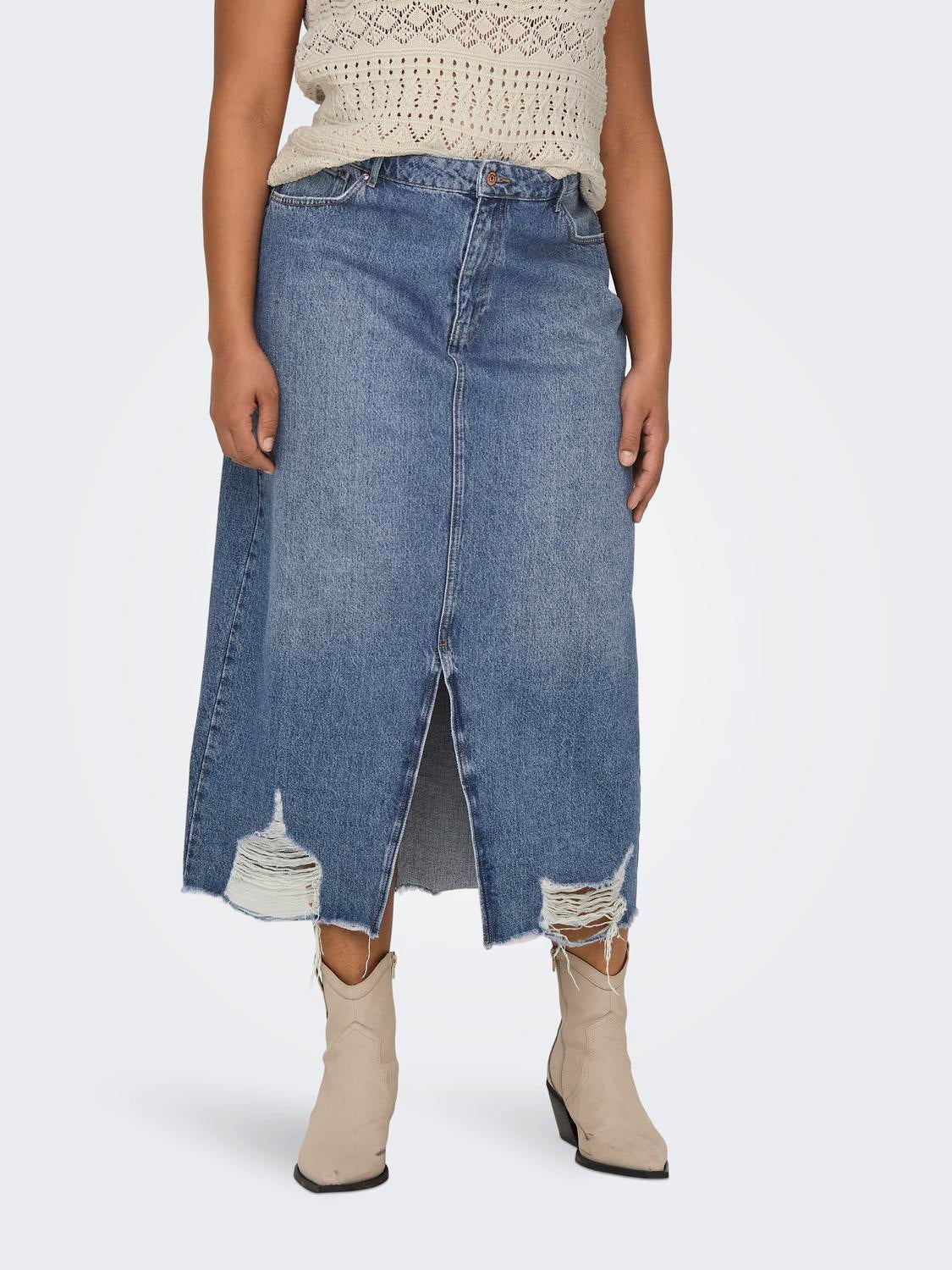 CAREMMA Jeansrock Medium Blue Denim