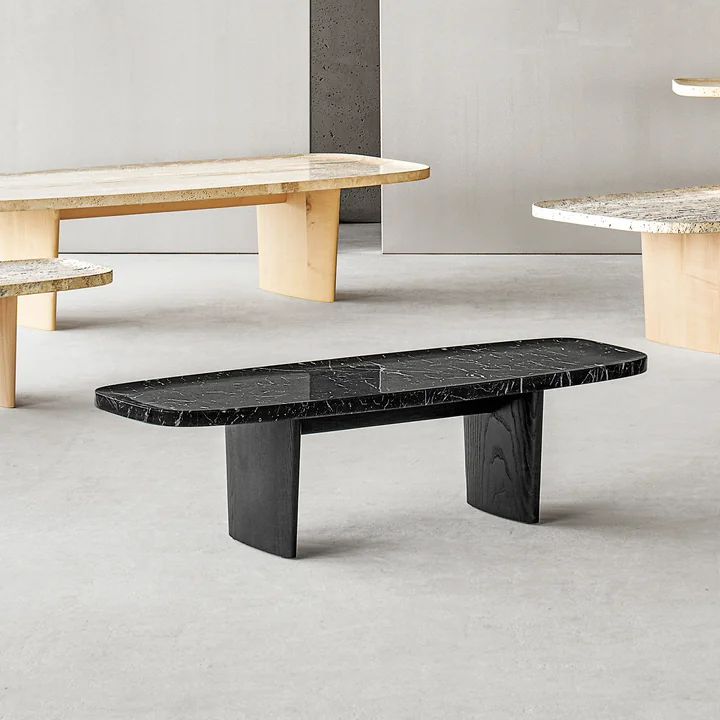 ClassiCon - Matéria Beistelltisch, 110 x 39 cm, Marmor Nero Marquina / schwarz
