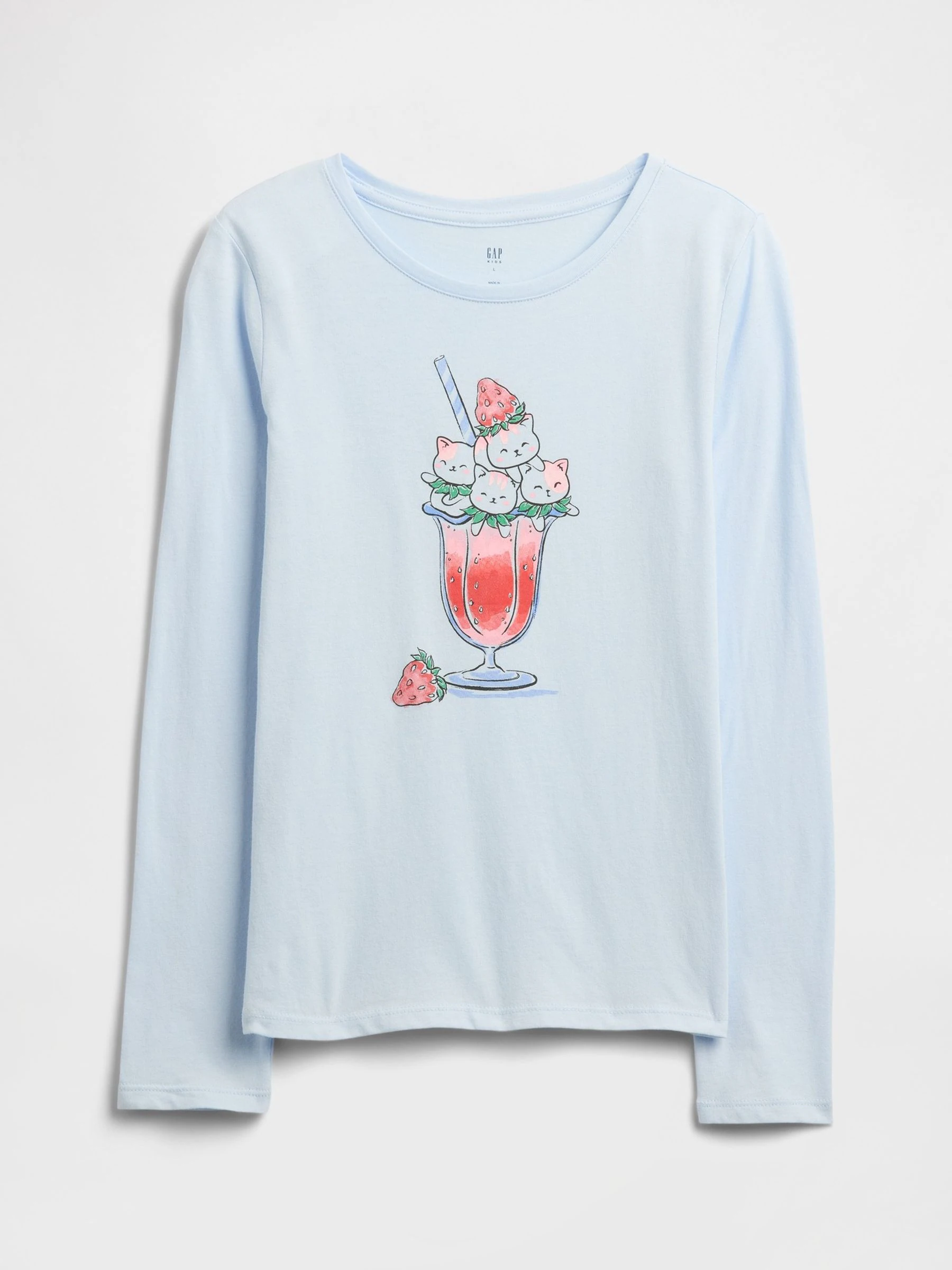 Blauw - Gap T-shirt met print (4-13jaar) (4-13jaar)
