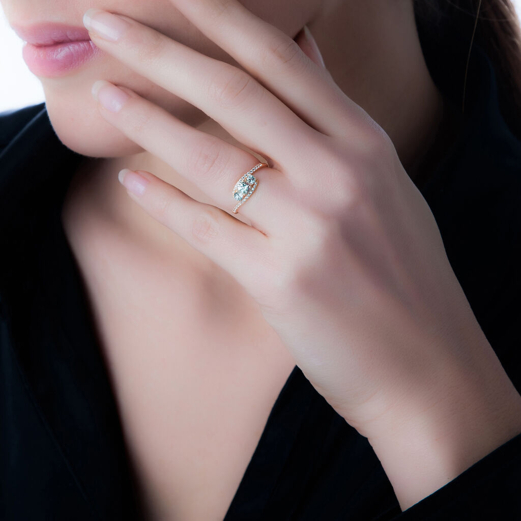 Bague Chloe Or Jaune Rubis Et Diamant