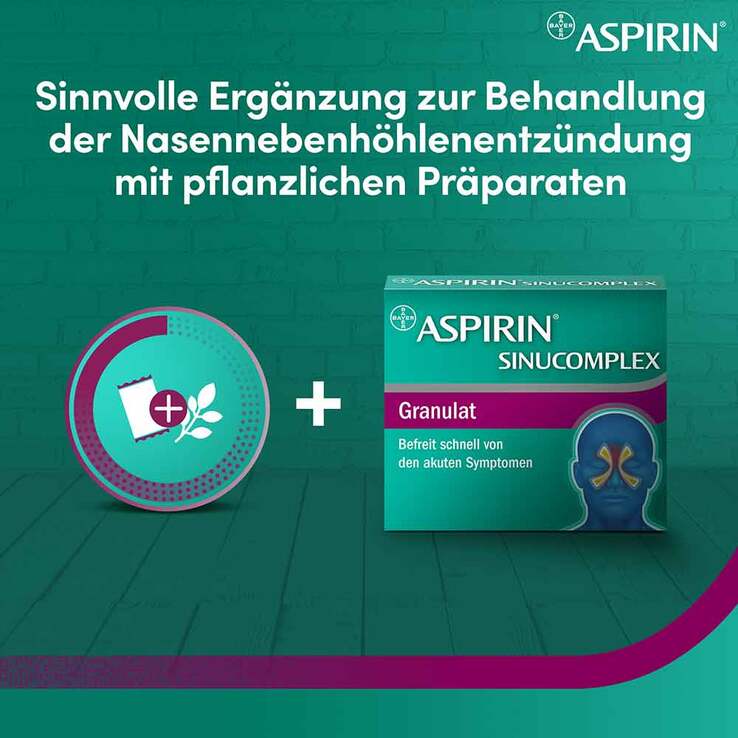 Aspirin SinuComplex 500 mg/30 mg Granulat Suspension - Herstellung Beutel , 10 St