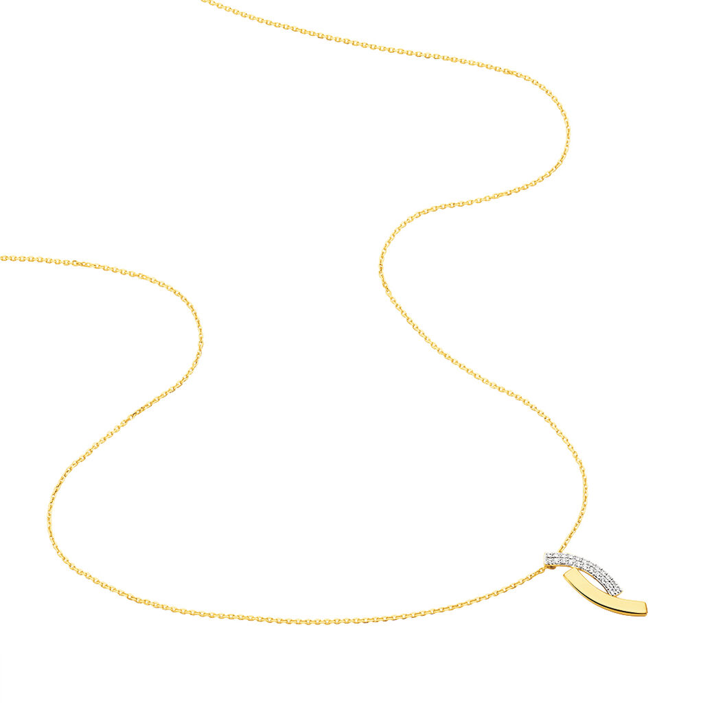 Collier Vero Or Jaune Oxyde De Zirconium