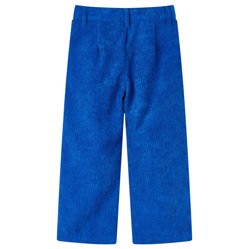 Kinder corduroy broek, kobaltblauw, 92