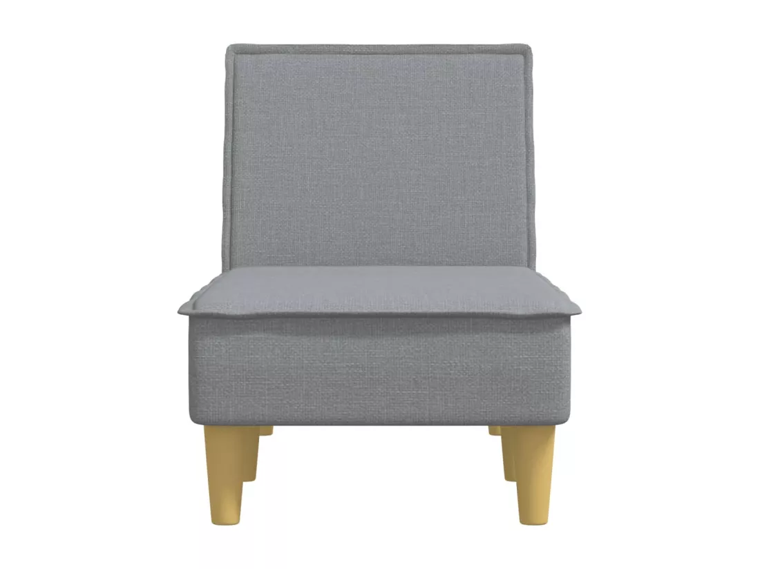 Chaise longue gris clair tissu