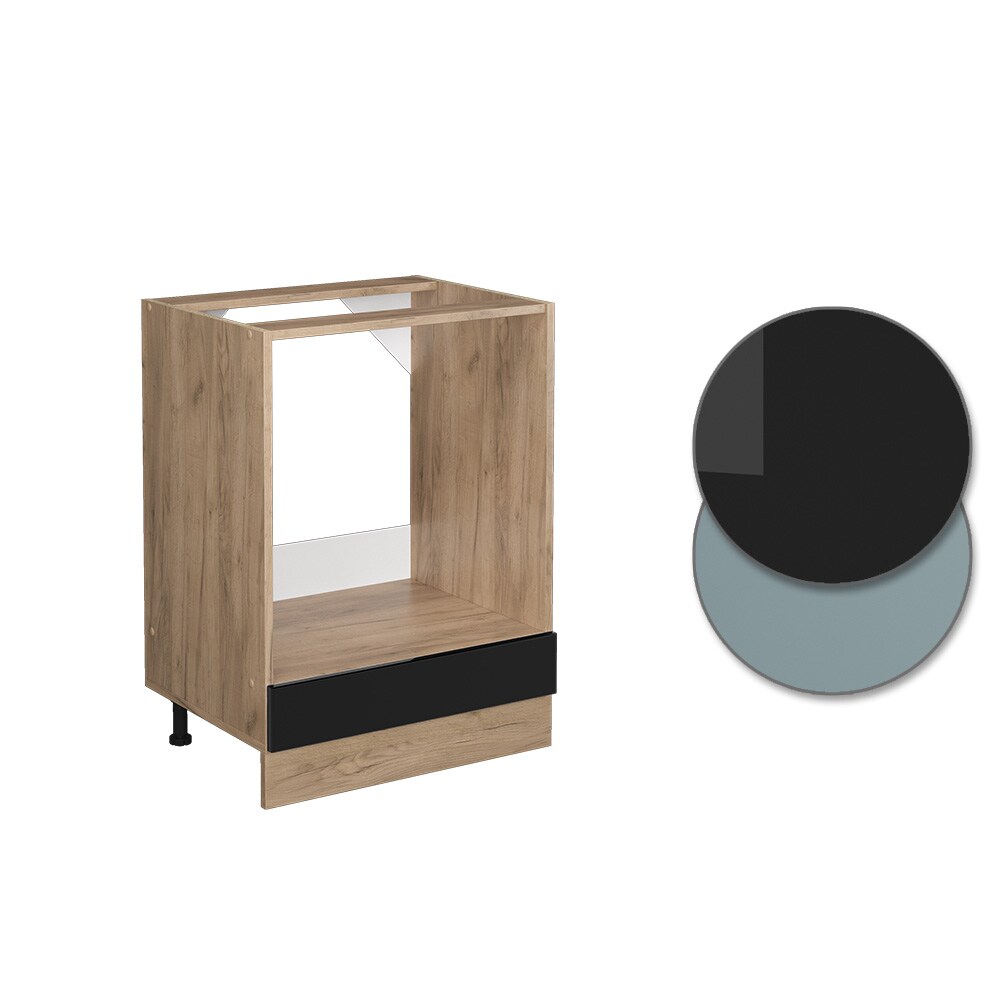 Vicco Herdschrank Küchenschrank R-Line Solid Eiche Blau Grau 60 cm modern