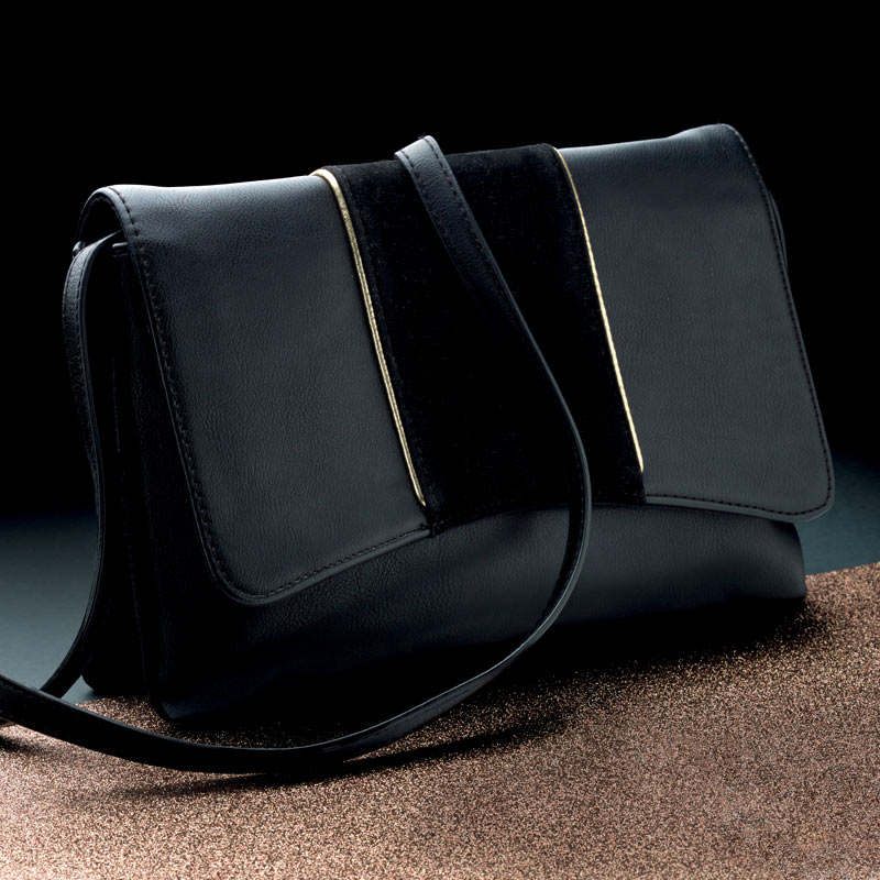 Sac pochette polyurétane noir