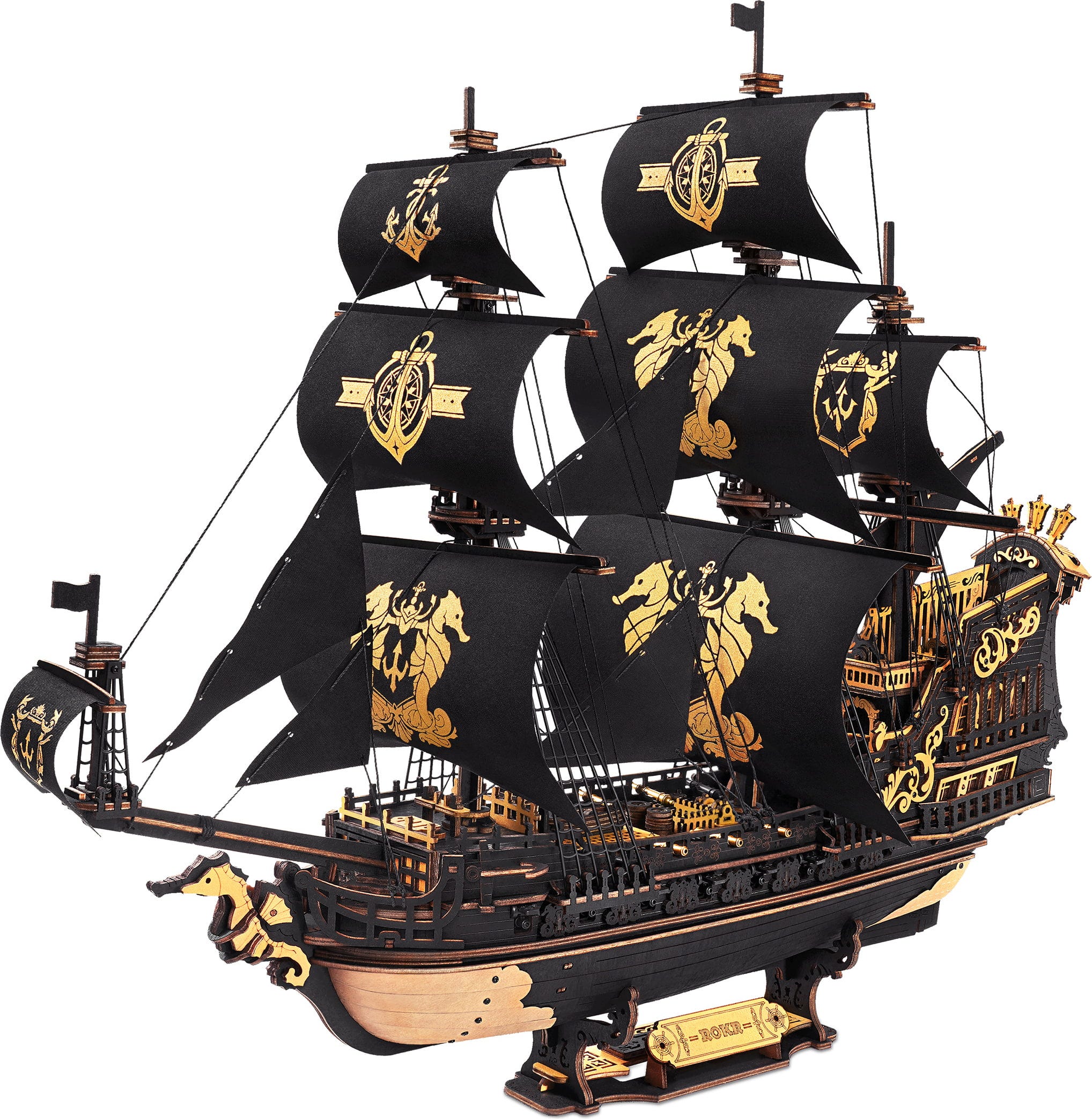 ROKR  The Seahorse Barque    3D Holzpuzzle: Legende der schwarzen Meere
