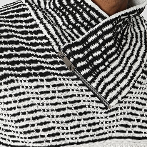 Pull Col Amplified Blanc