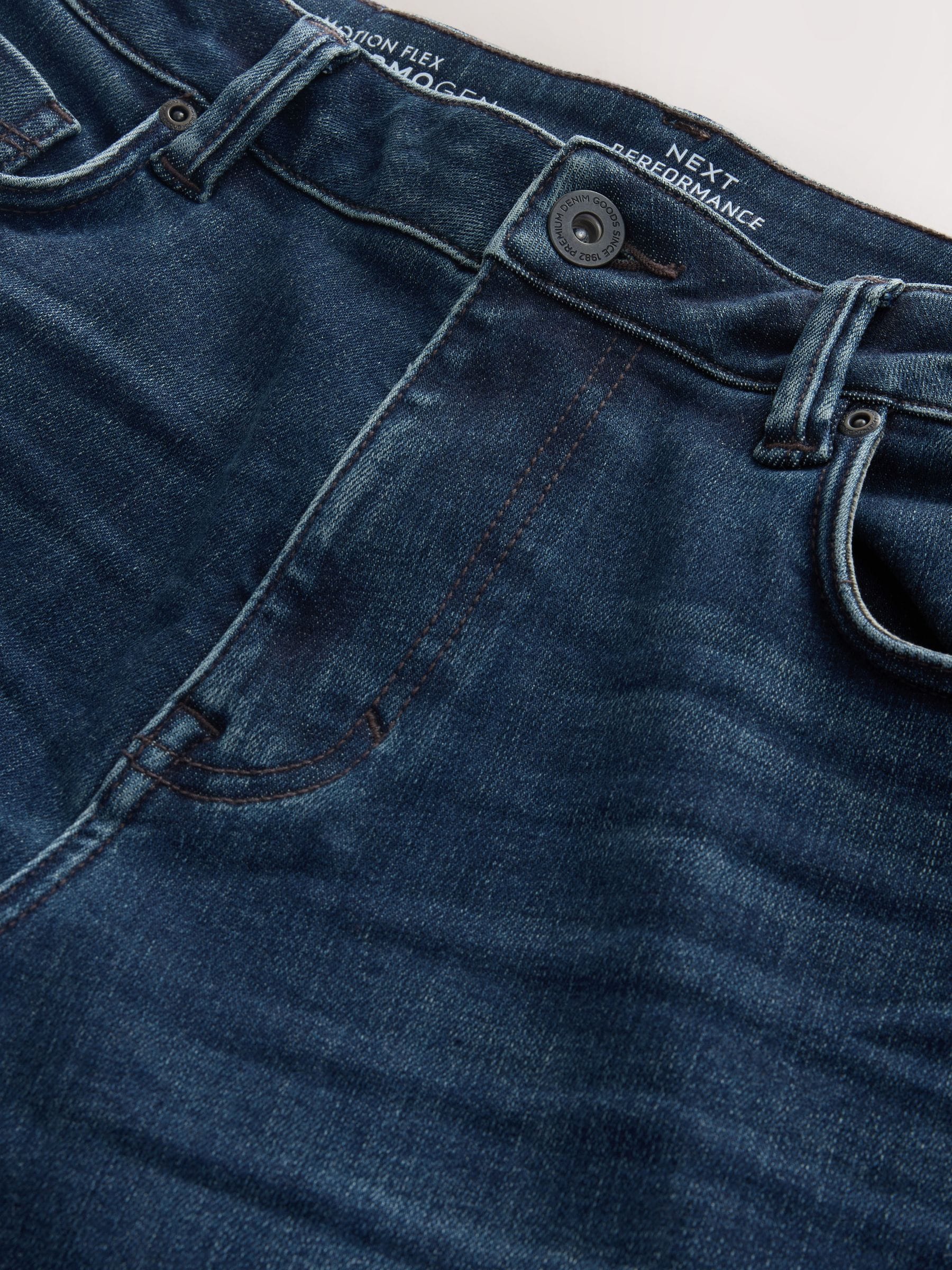 Donkerblauw - ThermoGen - Straight fit - Motionflex jeans