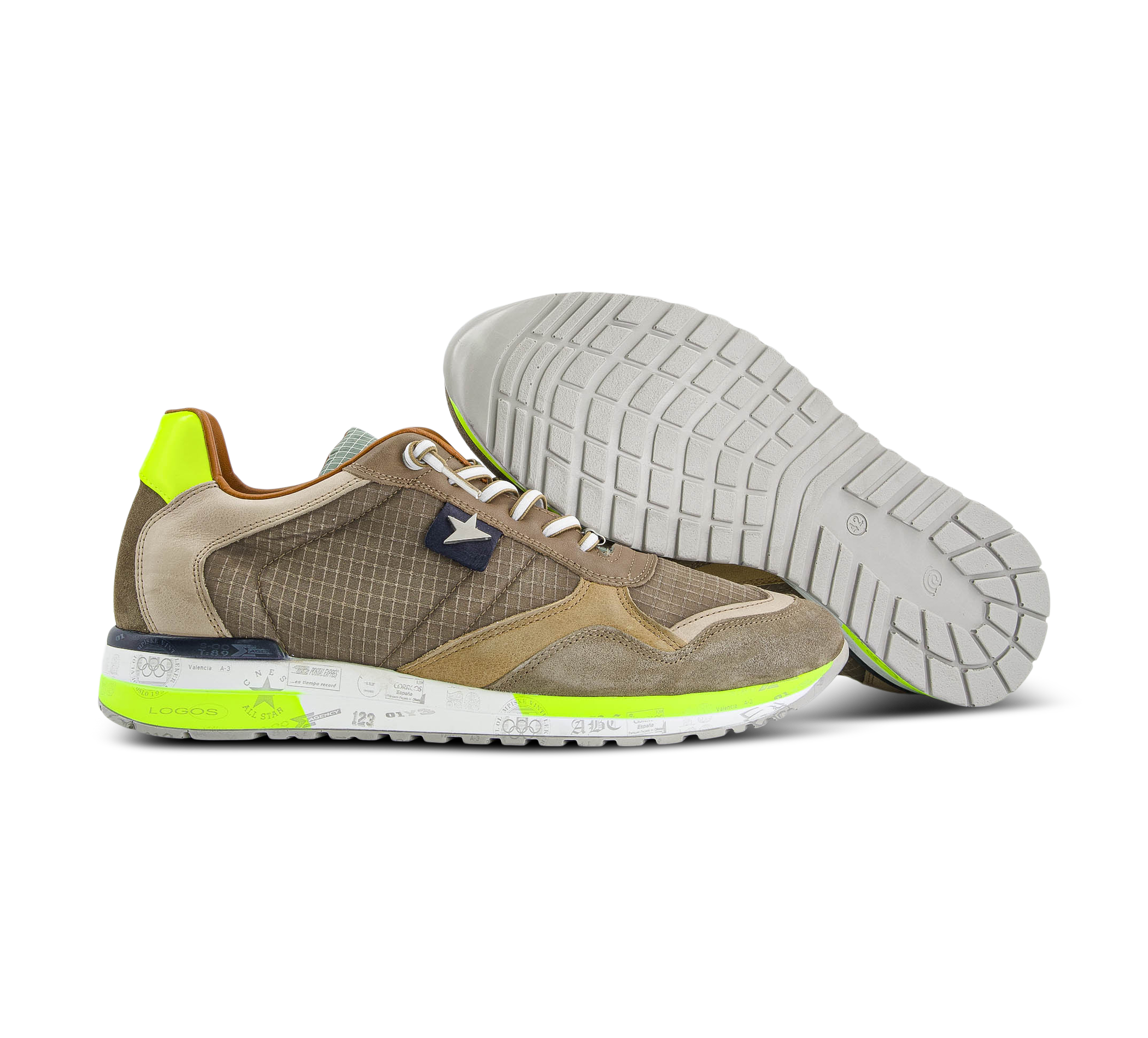 1874 by Walder Sneaker low beige/taupegrau
