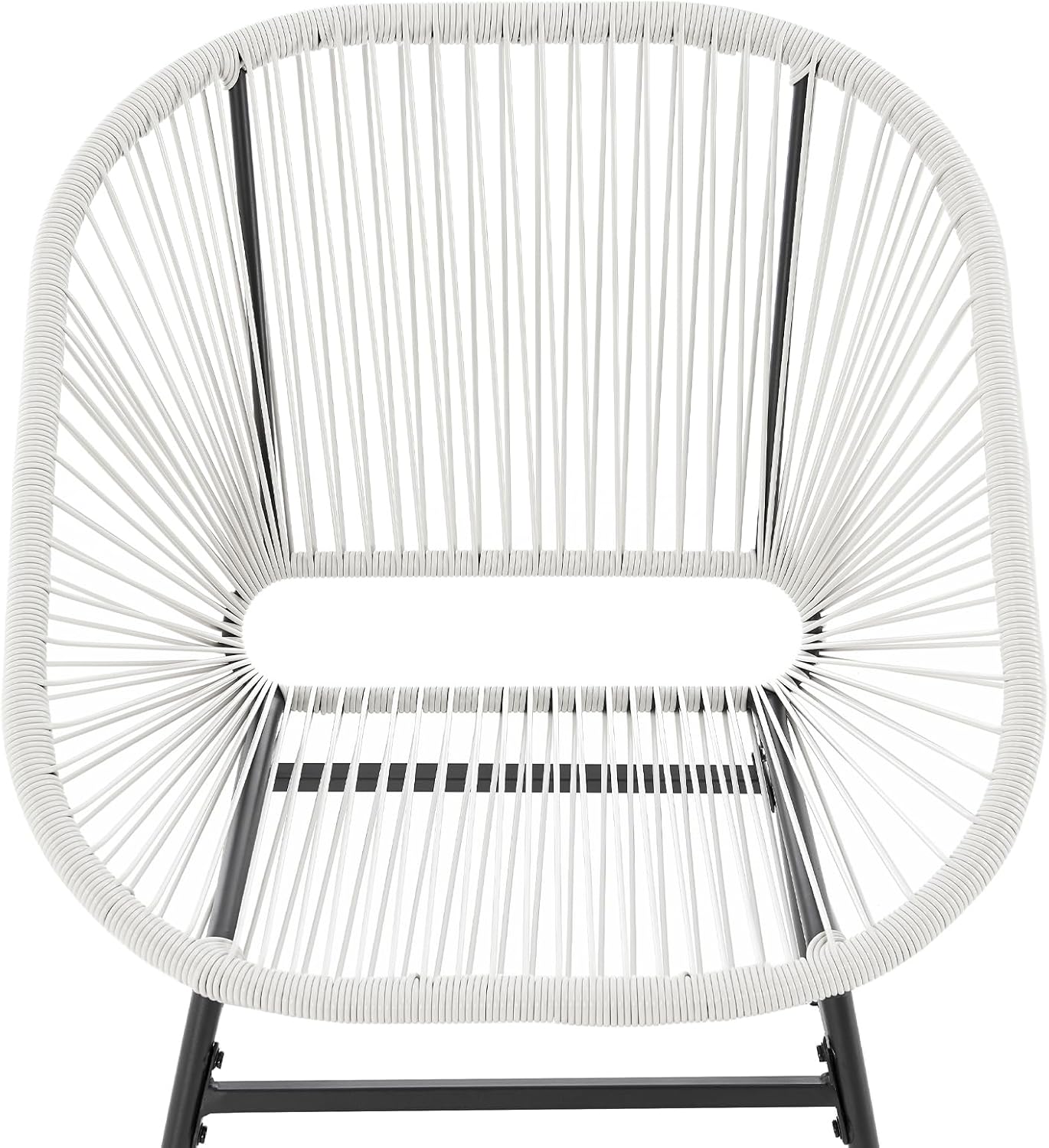 SVITA Tulum Balkon-Möbel 3-TLG. Garten-Möbel Set Balkonstühle mit Tisch Weiß