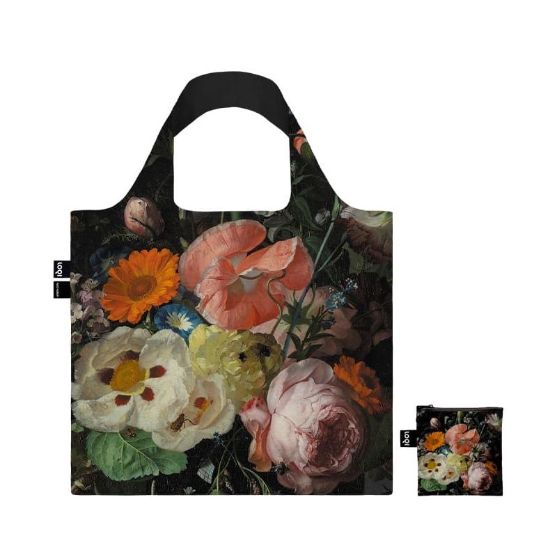 Sac shopping pliable avec pochette zip 50cm Still Life with Flowers de Rachel RUYSCH